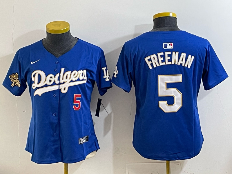 Women Los Angeles Dodgers #5 Freeman blue Nike NFL 2025 jersey 004